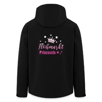 Flohmarkt Prinzessin Trödelmarkt Mädchen Geschenk - Recycelte Männer Softshell-Jacke von Stanley/Stella - Schwarz - Hinten - AI Model Male 185 light (185cm)