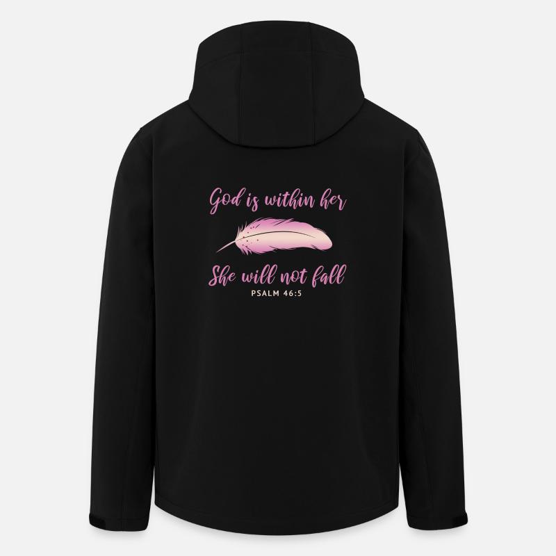 Christliches Bibel Zitat - Recycelte Männer Softshell-Jacke von Stanley/Stella - Schwarz