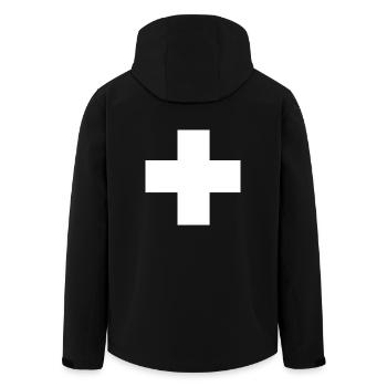 Suisse - Veste softshell homme en polyester recyclé Stanley/Stella - noir - Dos - AI Model Male 185 light (185cm)