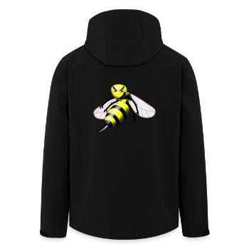 wasp - Men’s Recycled Softshell Jacket by Stanley/Stella - black - Back - AI Model Male 185 light (185cm)