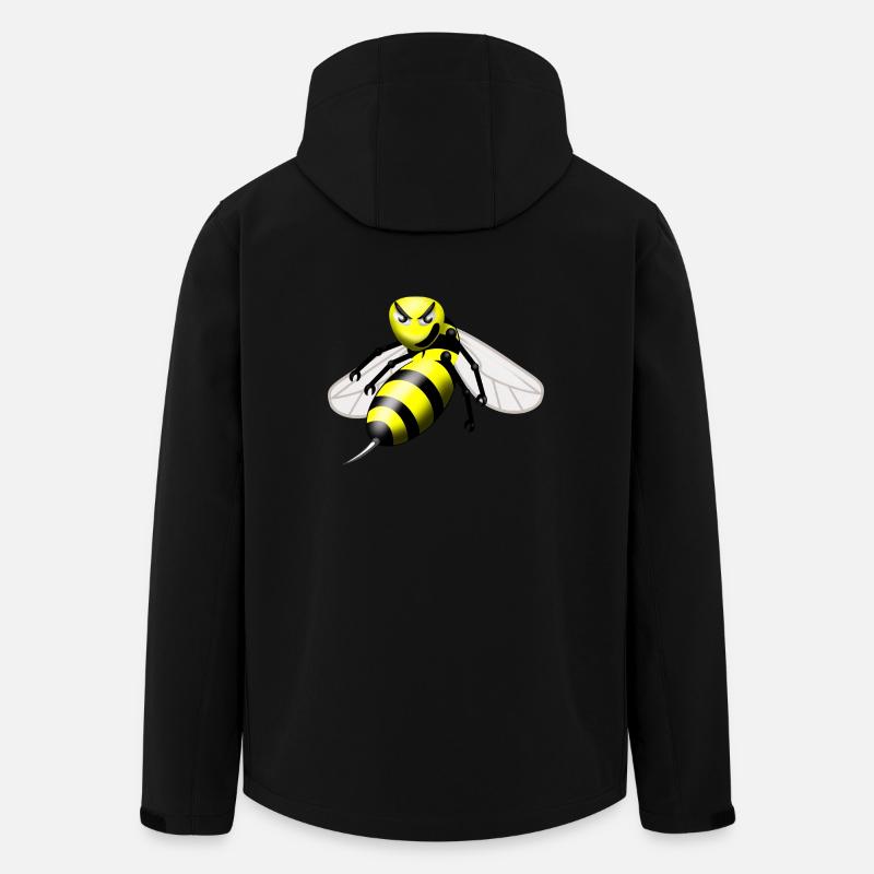 Wespe - Recycelte Männer Softshell-Jacke von Stanley/Stella - Schwarz