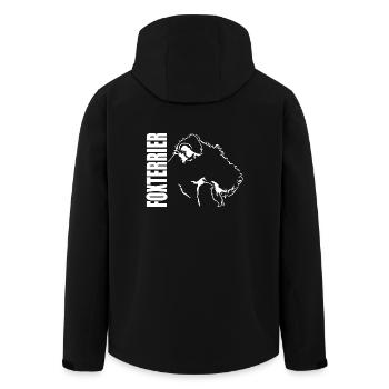 FOXTERRIER Profil Hunde Hund Wilsigns - Recycelte Männer Softshell-Jacke von Stanley/Stella - Schwarz - Hinten - AI Model Male 185 light (185cm)