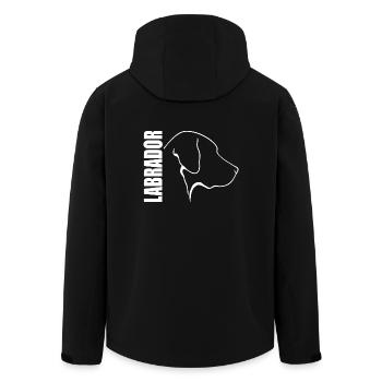 LABRADOR profile Labbi dog dogs Wilsigns - Men’s Recycled Softshell Jacket by Stanley/Stella - black - Back - AI Model Male 185 light (185cm)