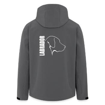 LABRADOR Profil Labbi Hund Hunde Wilsigns - Recycelte Männer Softshell-Jacke von Stanley/Stella - Anthrazit - Hinten - AI Model Male 185 light (185cm)