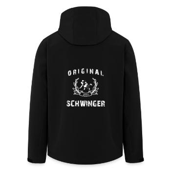 Original 100% Schwinger! 1.0 - Recycelte Männer Softshell-Jacke von Stanley/Stella - Schwarz - Hinten - AI Model Male 185 light (185cm)