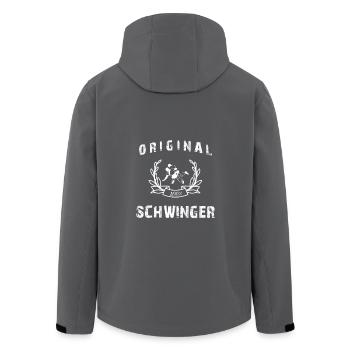 Original 100% Schwinger! 1.0 - Recycelte Männer Softshell-Jacke von Stanley/Stella - Anthrazit - Hinten - AI Model Male 185 light (185cm)