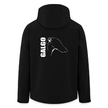 GALGO Windhunde Hunde Hund Wilsigns - Recycelte Männer Softshell-Jacke von Stanley/Stella - Schwarz - Hinten - AI Model Male 185 light (185cm)
