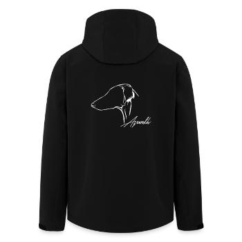 AZAWAKH Profile Dogs Dog Wilsigns Greyhounds - Men’s Recycled Softshell Jacket by Stanley/Stella - black - Back - AI Model Male 185 light (185cm)