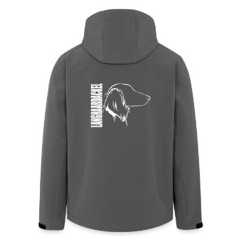 LANGHAARDACKEL Profil Hunde Hund Wilsigns - Recycelte Männer Softshell-Jacke von Stanley/Stella - Anthrazit - Hinten - AI Model Male 185 light (185cm)