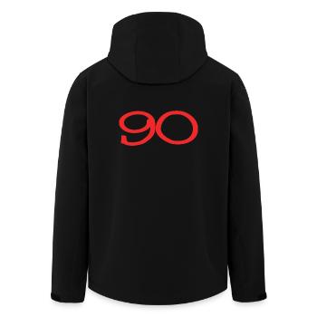 ANNIVERSARY. HAPPY BIRTHDAY. HAPPY BIRTHDAY - Men’s Recycled Softshell Jacket by Stanley/Stella - black - Back - AI Model Male 185 light (185cm)
