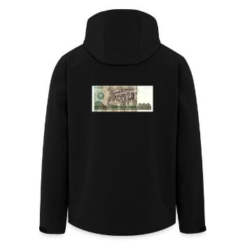 200 marks de la RDA - Veste softshell homme en polyester recyclé Stanley/Stella - noir - Dos - AI Model Male 185 light (185cm)