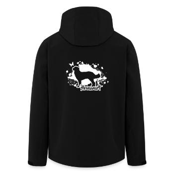 HOVAWART Hunde Hund Wilsigns - Recycelte Männer Softshell-Jacke von Stanley/Stella - Schwarz - Hinten - AI Model Male 185 light (185cm)