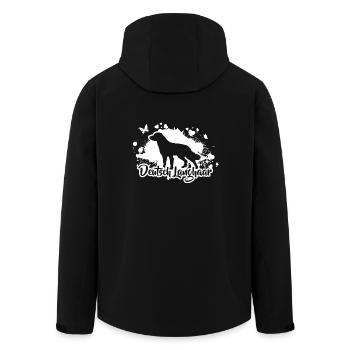 DEUTSCH LANGHAAR Hunde Hund Wilsigns - Recycelte Männer Softshell-Jacke von Stanley/Stella - Schwarz - Hinten - AI Model Male 185 light (185cm)