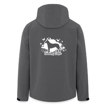 SMOOTH COLLIE Hunde Hund Wilsigns - Recycelte Männer Softshell-Jacke von Stanley/Stella - Anthrazit - Hinten - AI Model Male 185 light (185cm)