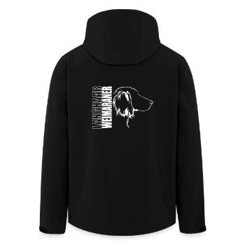 LANGHAAR WEIMARANER Profil Hunde Hund Wilsigns - Recycelte Männer Softshell-Jacke von Stanley/Stella - Schwarz - Hinten - AI Model Male 185 light (185cm)
