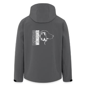 LANGHAAR WEIMARANER Profil Hunde Hund Wilsigns - Recycelte Männer Softshell-Jacke von Stanley/Stella - Anthrazit - Hinten - AI Model Male 185 light (185cm)