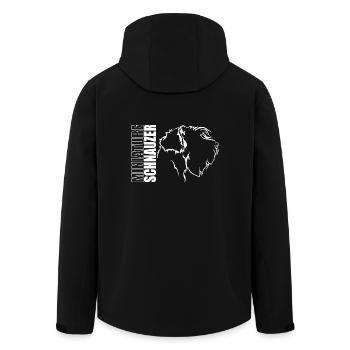 MINIATURE SCHNAUZER Profil Hunde Hund Wilsigns - Recycelte Männer Softshell-Jacke von Stanley/Stella - Schwarz - Hinten - AI Model Male 185 light (185cm)