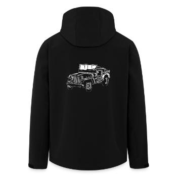 4x4 / Jeep SUV 02_wei ß - Veste softshell homme en polyester recyclé Stanley/Stella - noir - Dos - AI Model Male 185 light (185cm)