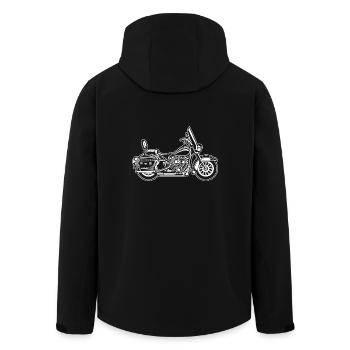 Chopper / motorcycle 06_white - Men’s Recycled Softshell Jacket by Stanley/Stella - black - Back - AI Model Male 185 light (185cm)
