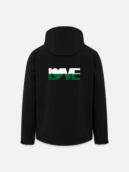 love Sachsen mit Herz - Recycelte Männer Softshell-Jacke von Stanley/Stella - Schwarz