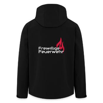 Freiwillige Feuerwehr - Recycelte Männer Softshell-Jacke von Stanley/Stella - Schwarz - Hinten - AI Model Male 185 light (185cm)