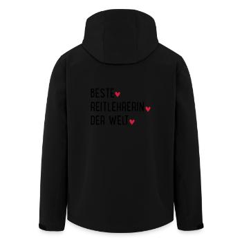Beste Reitlehrerin der Welt - Recycelte Männer Softshell-Jacke von Stanley/Stella - Schwarz - Hinten - AI Model Male 185 light (185cm)