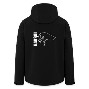BARSOI Profile Dogs Dog Wilsigns - Men’s Recycled Softshell Jacket by Stanley/Stella - black - Back - AI Model Male 185 light (185cm)