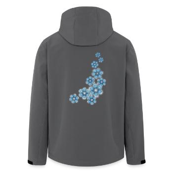 flocons de neige - Veste softshell homme en polyester recyclé Stanley/Stella - charbon - Dos - AI Model Male 185 light (185cm)