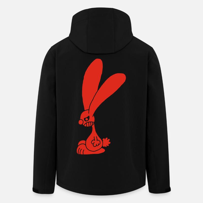 Grumpy red rabbit - Men’s Recycled Softshell Jacket by Stanley/Stella - black