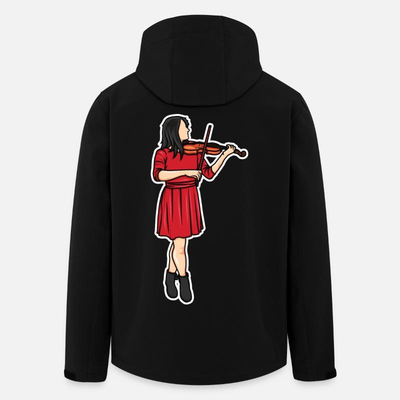 Violinist Drawing - Men’s Recycled Softshell Jacket by Stanley/Stella - black