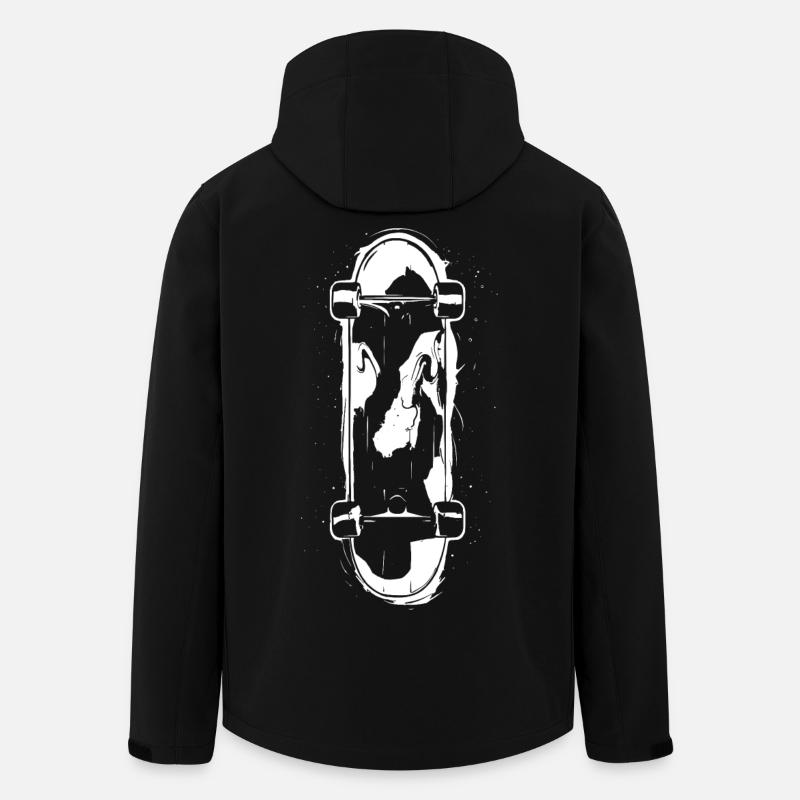 Skateboard Sketch - Men’s Recycled Softshell Jacket by Stanley/Stella - black