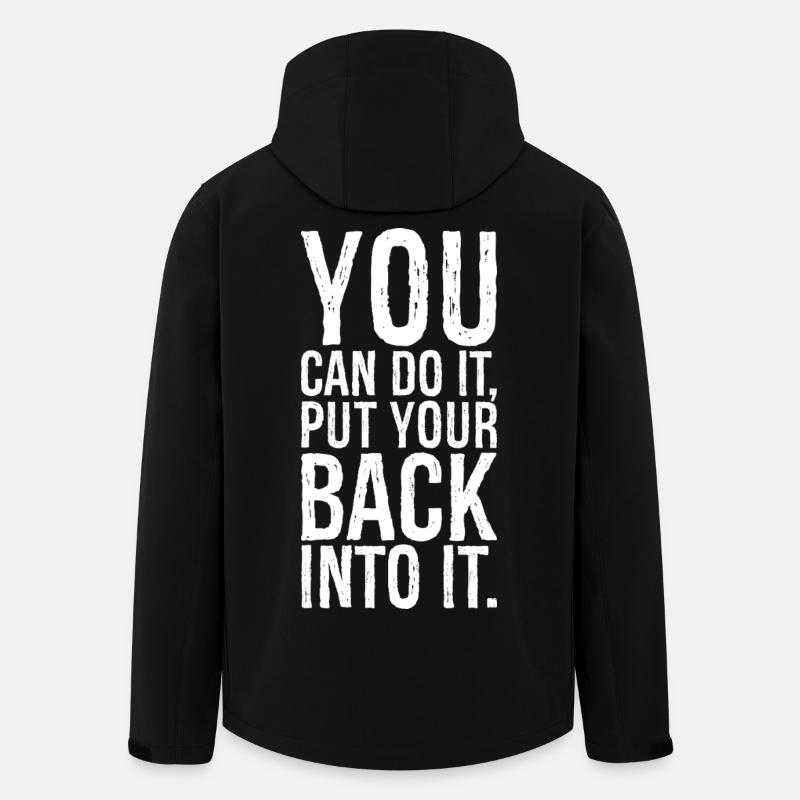 Vous pouvez le faire, mettez-vous dedans - Veste softshell homme en polyester recyclé Stanley/Stella - noir