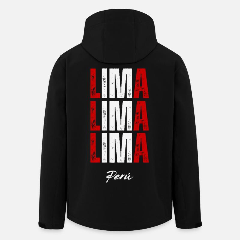 Lima Peru, Peruvian pride - Men’s Recycled Softshell Jacket by Stanley/Stella - black