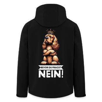 Before you ask: Cocker Spaniel Cocker Dog - Men’s Recycled Softshell Jacket by Stanley/Stella - black - Back - AI Model Male 185 light (185cm)