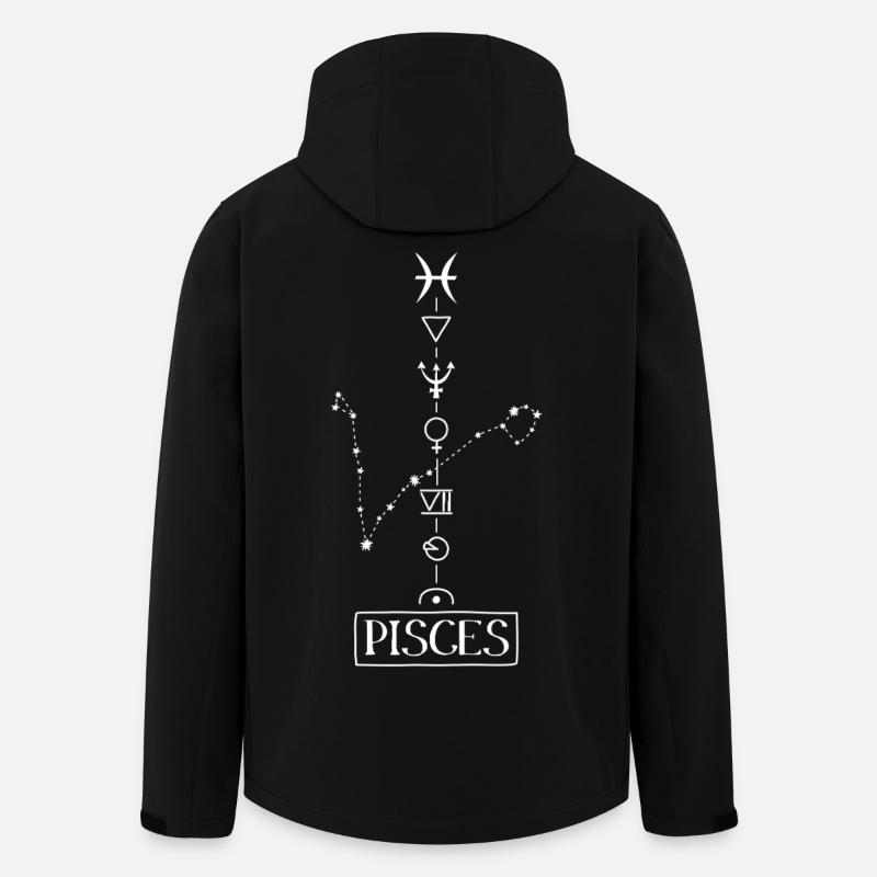 Pisces - Fische Sternzeichen - weiss - Recycelte Männer Softshell-Jacke von Stanley/Stella - Schwarz