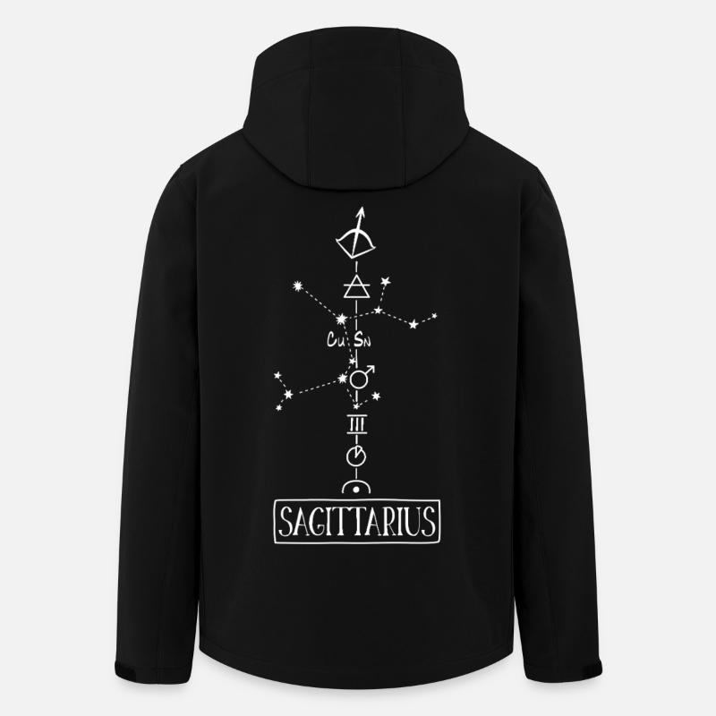 Sagittaire - Signe du zodiaque Sagittaire - Veste softshell homme en polyester recyclé Stanley/Stella - noir
