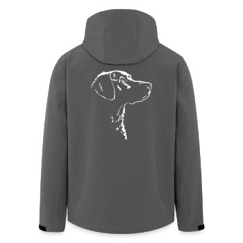 Chesapeake Bay Retriever Silhouette Wilsigns - Recycelte Männer Softshell-Jacke von Stanley/Stella - Schwarz - Hinten - AI Model Male 185 light (185cm)