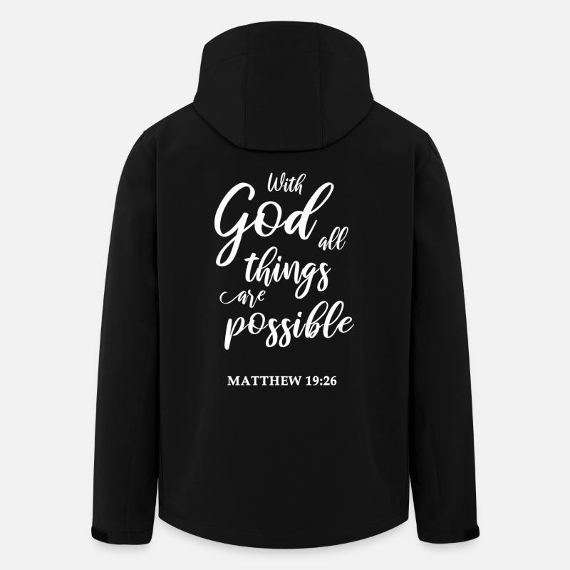 Christliches Bibel Zitat - Recycelte Männer Softshell-Jacke von Stanley/Stella - Schwarz