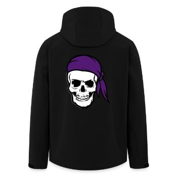skull pirat - Recycelte Männer Softshell-Jacke von Stanley/Stella - Schwarz - Hinten - AI Model Male 185 light (185cm)