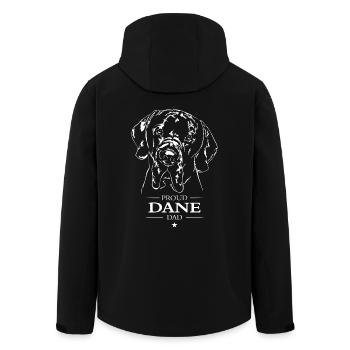 Danois Papa Chien Chien Dogue Allemand Wilsigns - Veste softshell homme en polyester recyclé Stanley/Stella - noir - Dos - AI Model Male 185 light (185cm)