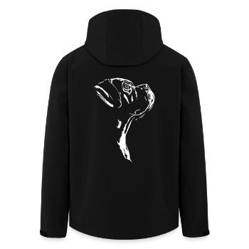 Bordeauxdogge Hunde Hund Silhouette Wilsigns - Recycelte Männer Softshell-Jacke von Stanley/Stella - Schwarz - Hinten - AI Model Male 185 light (185cm)
