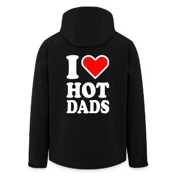 I love hot dads - Recycelte Männer Softshell-Jacke von Stanley/Stella - Schwarz - Hinten - AI Model Male 185 light (185cm)