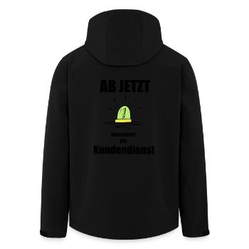 Ab jetzt übernimmt der Kundendienst - Recycelte Männer Softshell-Jacke von Stanley/Stella - Schwarz - Hinten - AI Model Male 185 light (185cm)