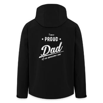 I am a proud dad of an awesome son. - Men’s Recycled Softshell Jacket by Stanley/Stella - black - Back - AI Model Male 185 light (185cm)