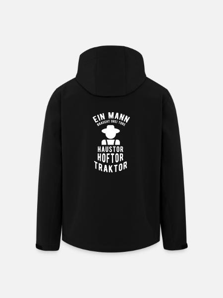 Landwirt Tshirt Geschenke für Landwirte Traktor - Recycelte Männer Softshell-Jacke von Stanley/Stella - Schwarz