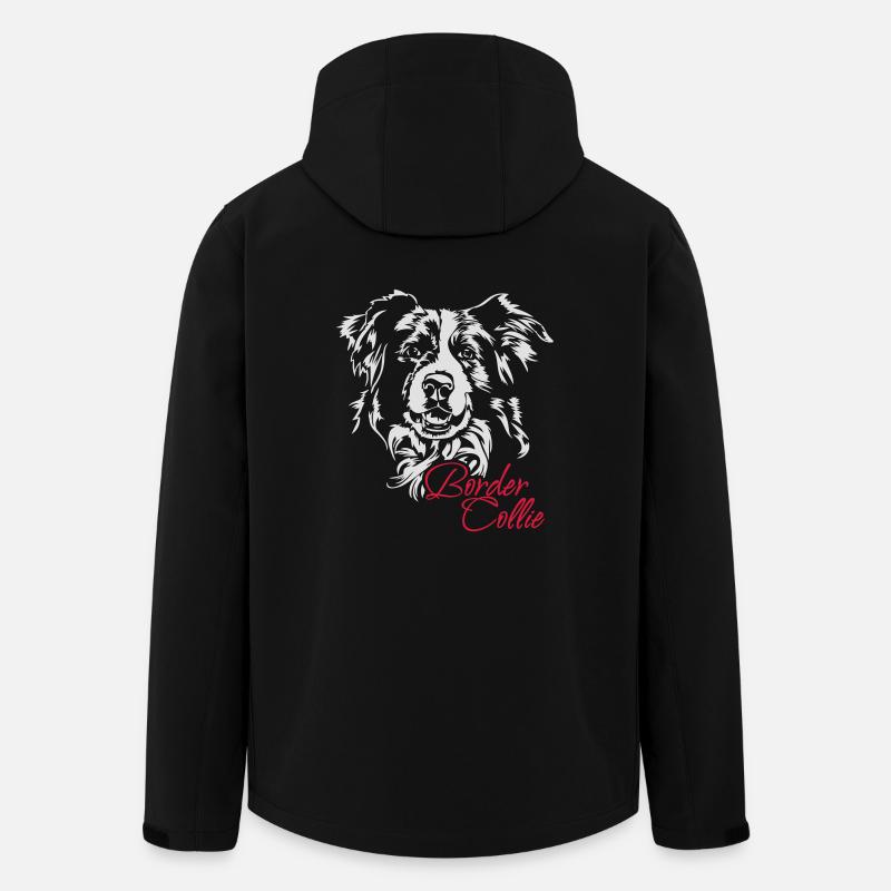 Border Collie - Men’s Recycled Softshell Jacket by Stanley/Stella - black