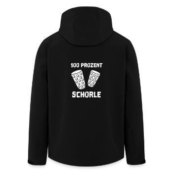 100 Prozent Schorle - Recycelte Männer Softshell-Jacke von Stanley/Stella - Schwarz - Hinten - AI Model Male 185 light (185cm)