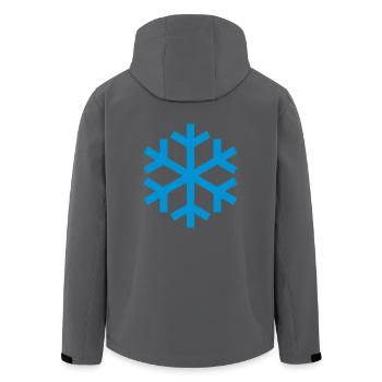 Icône d'icône de temps de flocon de neige - Veste softshell homme en polyester recyclé Stanley/Stella - noir - Dos - AI Model Male 185 light (185cm)