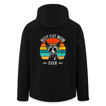 Meilleure maman chat de tous les temps Sphynx chat chats Wilsigns - Veste softshell homme en polyester recyclé Stanley/Stella - noir - Dos - AI Model Male 185 light (185cm)
