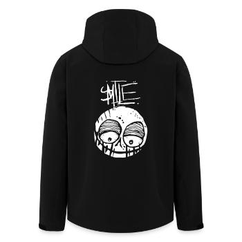 Smile - Men’s Recycled Softshell Jacket by Stanley/Stella - black - Back - AI Model Male 185 light (185cm)